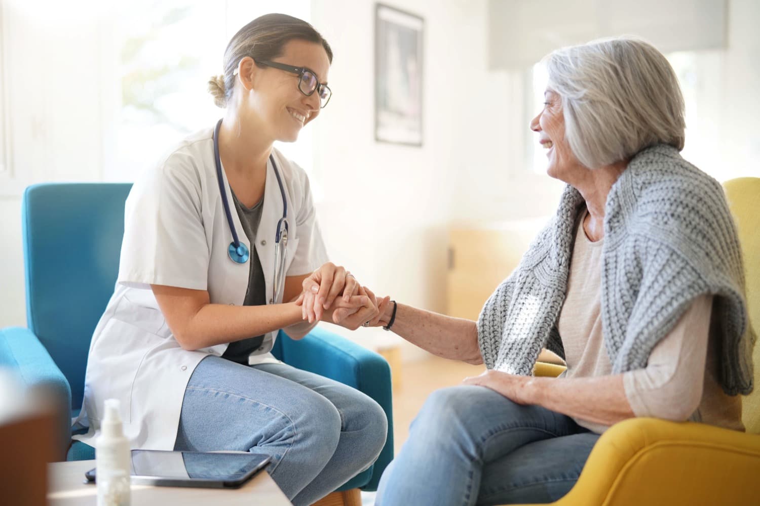 A clinician caring for a patient who trusts the practice with their information