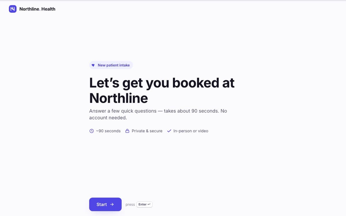 Northline Health website preview