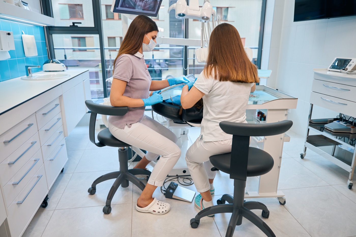 Elegant treatment suite prepared for a smile makeover